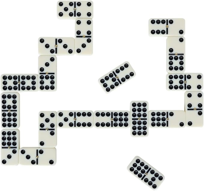 GOTHINK Portable Professional Double 9 Dominos Set for Adults with Storage Box - 55 Tiles Dominoes Set for Holiday Travel Game - Classic Tabletop Board Games Ideal for Toy Gifts Family Birthday Party