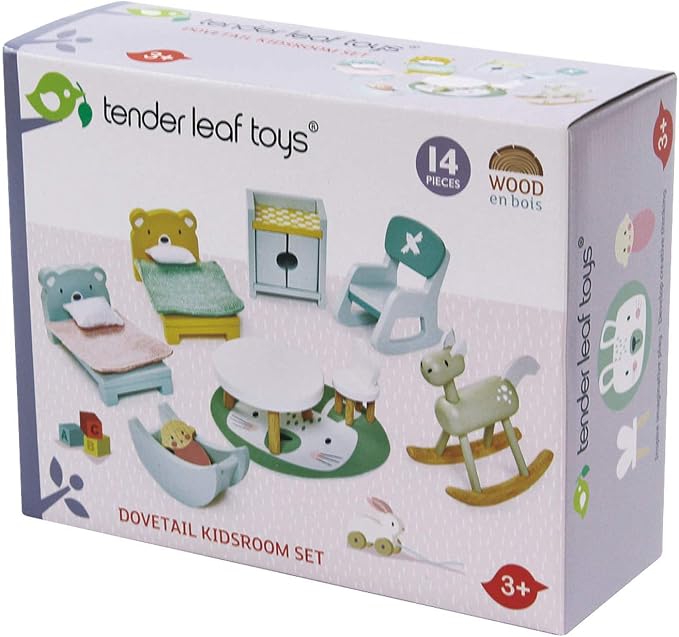 Tender Leaf Toys - Dollhouse Accessories - Detailed Wooden Furniture Sets and Room Decor - Encourage Creative and Imaginative Fun Play for Children - Age 3+