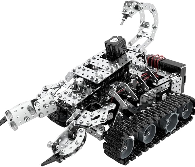 Building Sets Stem Assembly Metal 3-D Puzzle RC Scorpion Tank Assembly Model Kit Construction Set Toys 1034PCS/Included Motor