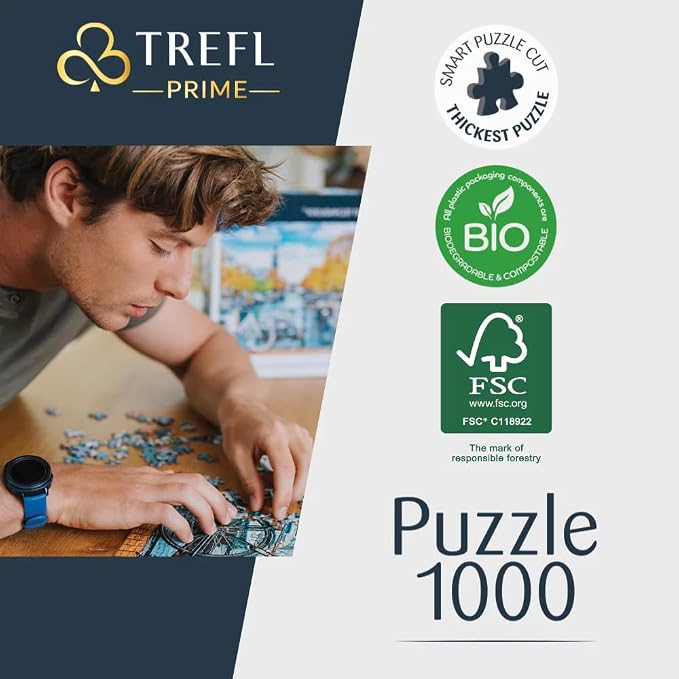 Trefl Palace of Westminster, London, England 1000 Piece Jigsaw Puzzle Prime 27"x19" Thick Cardboard, Creative Entertainment for Adults and Children from 14 Years Old