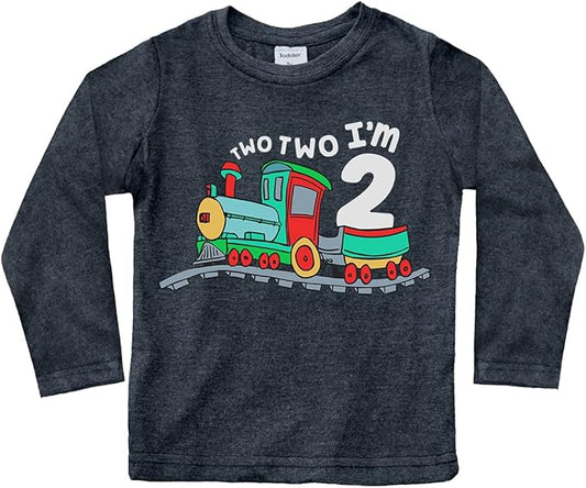 Unordinary Toddler 2nd Birthday Shirt boy Chugga Chugga Two Two Train im 2 Years Old Second Birthday Tshirt