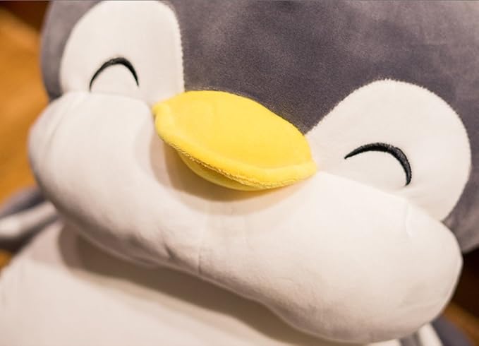 Stuffed Penguin Animal Plush Toy 12 Inch Gray Animal Stuffed Plushies Super Soft Cute Cuddly Pillow Cushion Stuff Dolls Birthday Gifts for Children Kids Boys Girls Room Decor Bedtime, 12Inches