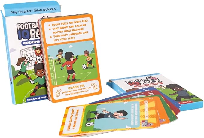 Soccer IQ Cards – Goalkeeper Edition: Game Intelligence Cards for Kids Ages 5–11 | Learn Mindset, Positioning, Shot-Stopping & Communication