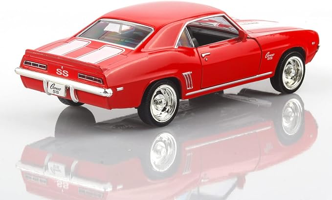 TOKAXI 1/36 Scale Diecast Cars,1969 Camaro SS Cars Models,Pull Back Vehicles Toy Cars,Cars Gifts for Boys Girls (Red)