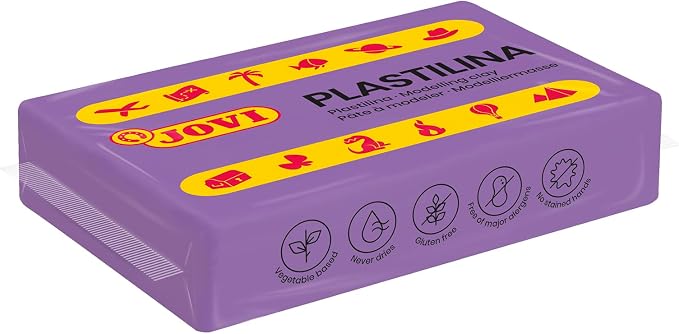 Jovi - Reusable Non-Hardening Modeling Clay, 30 Purple Bars, 1.75 oz Each | Total of 3.3 lb, Perfect for Arts & Crafts Projects
