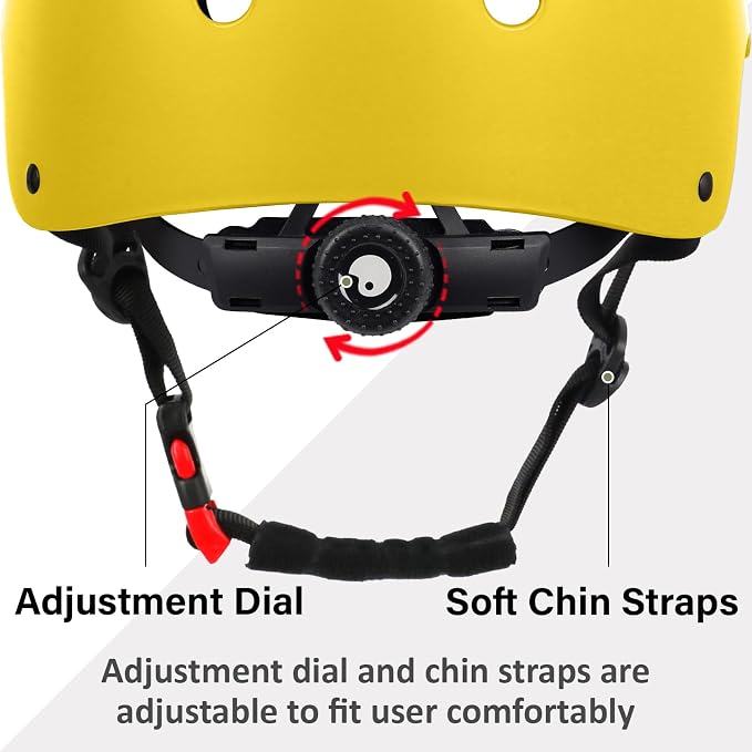 Skateboard Bike Helmet, Lightweight Adjustable, Multi-Sport for Bicycle Skate Scooter, 3 Sizes for Adult Youth & Kids
