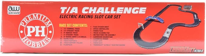 Auto World/Premium Hobbies T/A Challenge Mustang VS Camaro HO Scale Slot Car Race Set CP7973