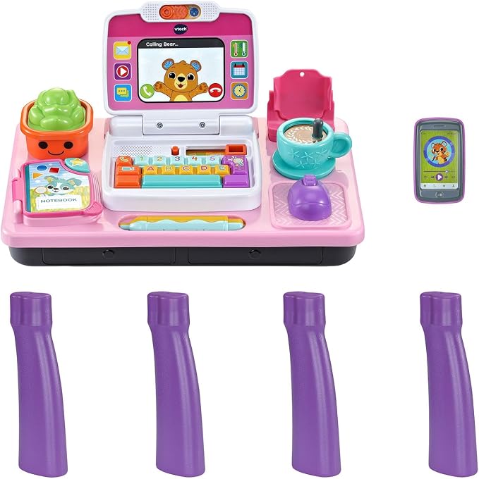 VTech Little CEO Learning Desk Toddler Activity Center, Pink
