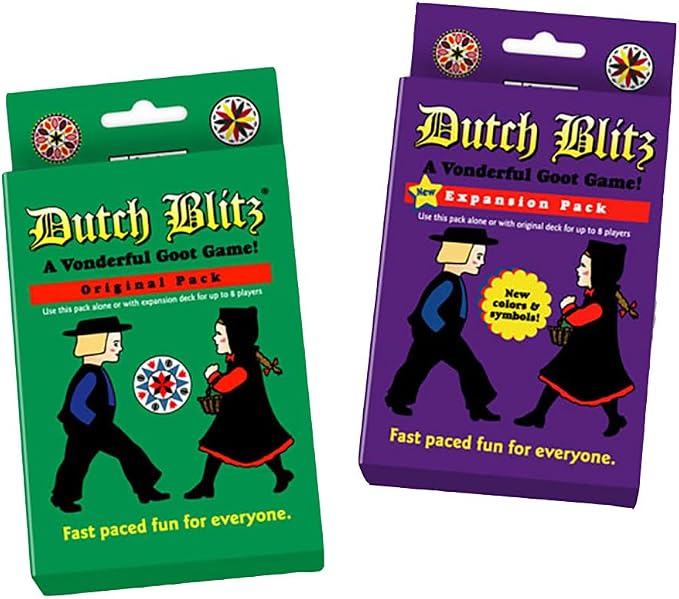 Dutch Blitz: Original and Purple Expansion Combo, Fast Paced Card Game, Fun for Everyone, Great Family Game, Combine Packs to Play with up to 8 Players, for Ages 8 and Up