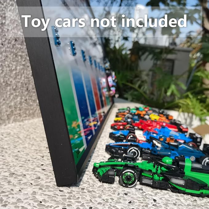 Display Wallboard for LEGO Speed Champions Ultimate Collector's Pack - Contains 10 Sets in 1 66802,77242,77243,77244 F1,Adult Collectibles for Car Wall Mount Building Blocks (Only Display Wallboard)
