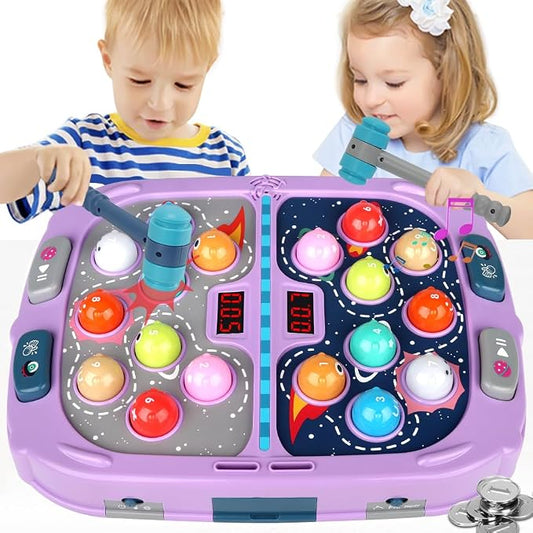 Whack Game Mole for Kids, Toys for 3 4 5 6 7 8+ Year Old Girls Boys, Pounding Toddler Toys for Age 3-8, Birthday Gifts for Girls Age 3 4 5 6 7 8 Years Old, Interactive Toys with 3 Modes, Music, Light