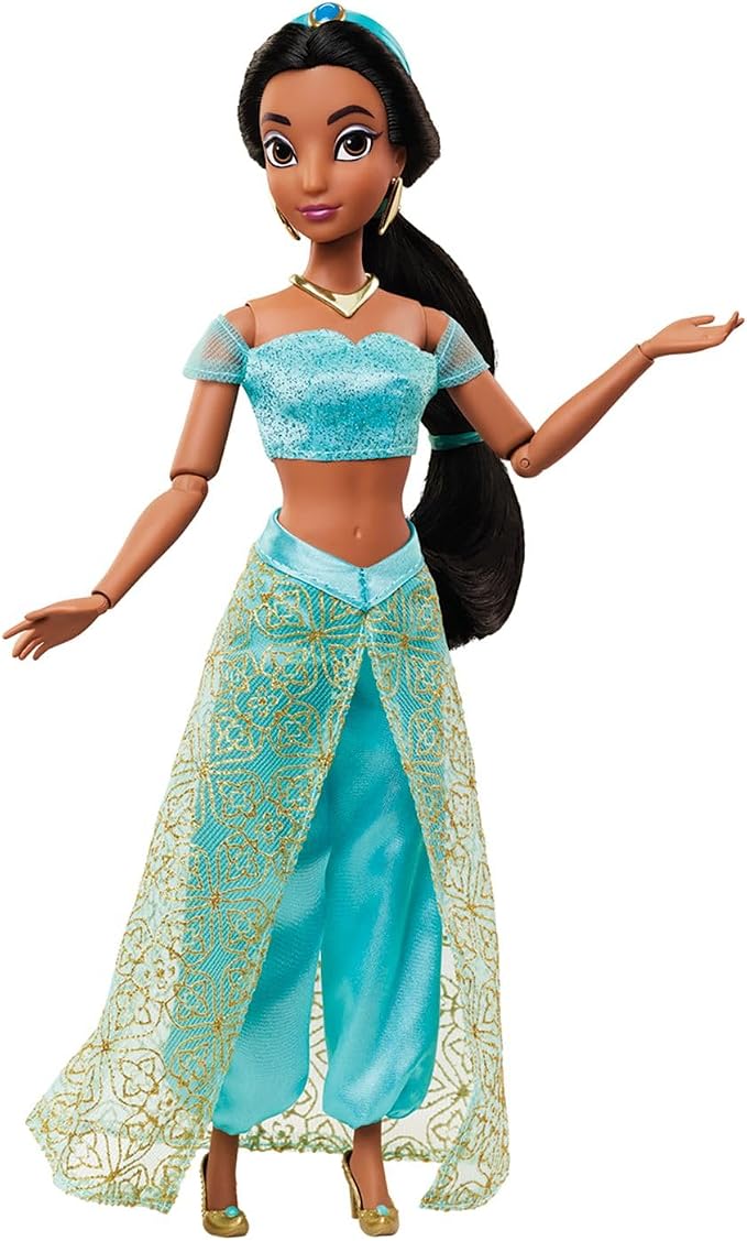 Disney Store Official Jasmine Story Doll - 11 Inches - Includes Coloring Book and Additional Dress, Princess Doll in Classic Outfit, Disney Princess Toys