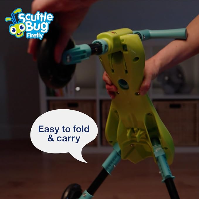 3-Wheel Ride-On Balance Bike, Foldable Ride-On Tricycle with Adjustable Legs, Develop Toddler Balance and Coordination, Boys and Girls Ages 1-4