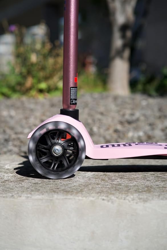 Micro Kickboard | Maxi Deluxe Pro LED Kids Scooter for Ages 5–12 | Children up to 110 lbs | 3 Wheel Lean-to-Steer Design | Chopper-Style Handlebar | Wide PU LED Wheels | Swiss Design