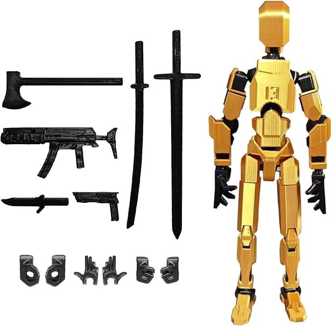 FoxVilla Assembly Completed T13 Action Figure, Titan 13 3D Printed Action Figure, 3D Printed Titan13, Assembled Dummy 13 Lucky 13 Toy Figure