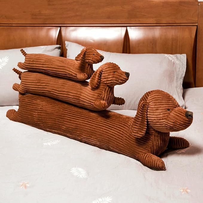KOWAKA Dachshund Dog Plush Hug Pillow Soft Durable Stuffed Throw Cushion Dachshund Animals Hug Pillow for Sofa Chair Home Decoration Gifts for Kids (43.3inches)