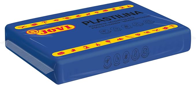 Jovi Non-Hardening Modeling Clay, 4 Dark Blue Bars, 0.77 lb Each, 3lb Total | Arts and Crafts Non-Toxic and Gluten-Free plasticine