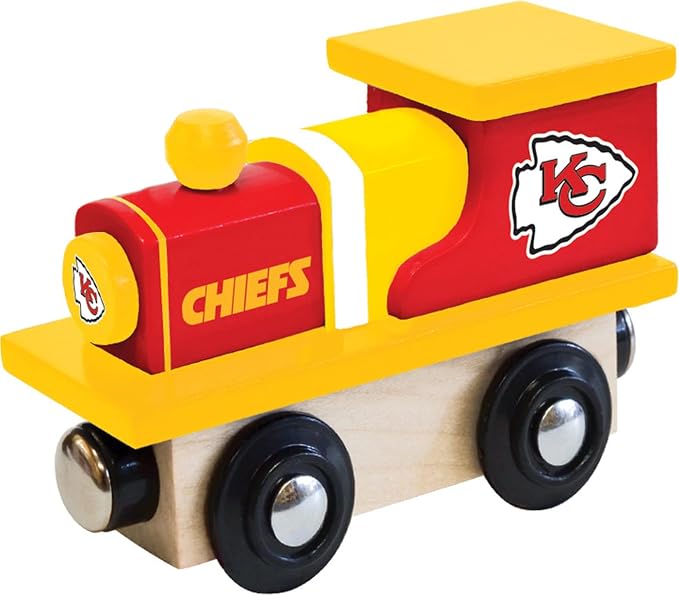MasterPieces NFL Kansas City Chiefs Real Wood Toy Train, For Ages 3+