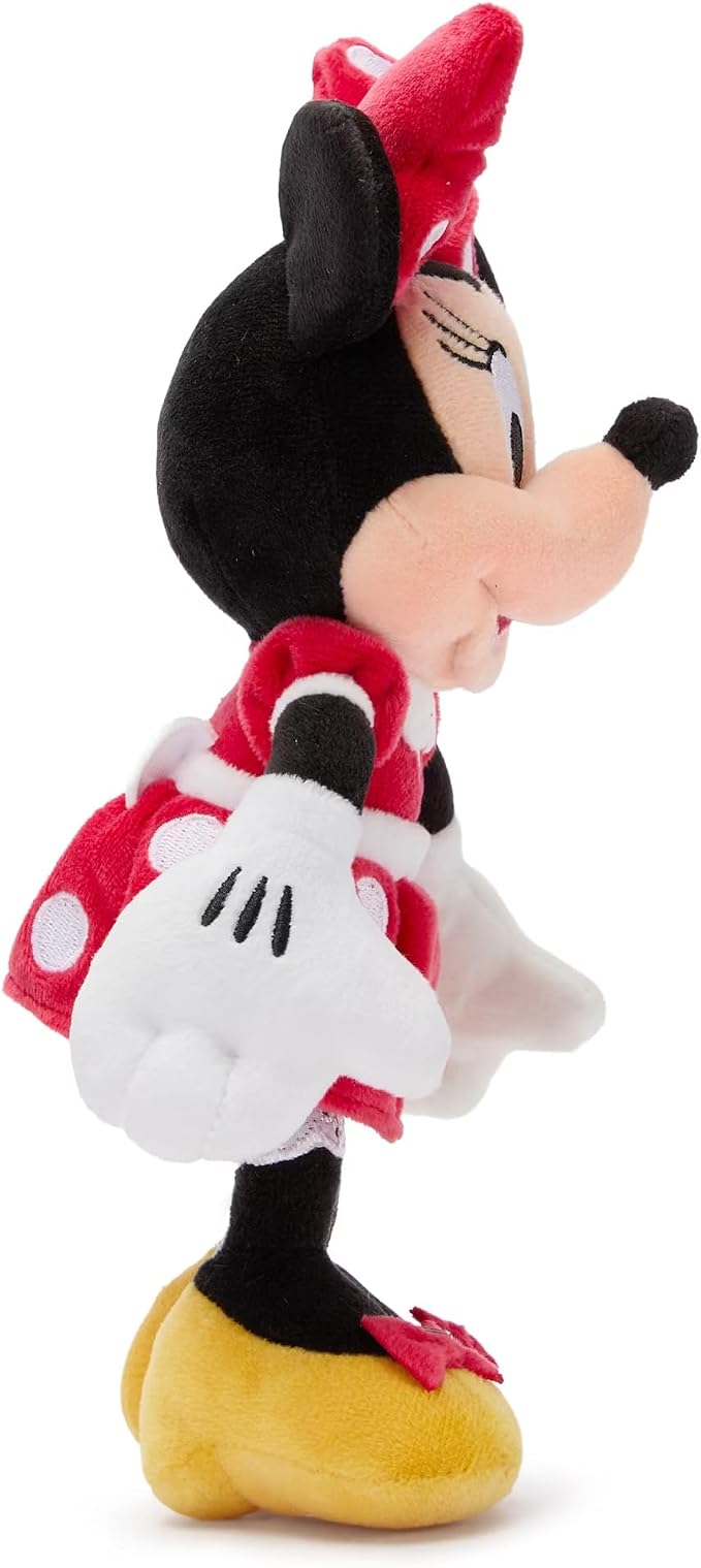 Disney Store Official Mini Bean Bag Plushies – Minnie Mouse – Red Dress - Cute Stuffed Animal with Detailed Sculpting, Embroidered Features, & Bean Bag Bottom - Plush Toys for Kids