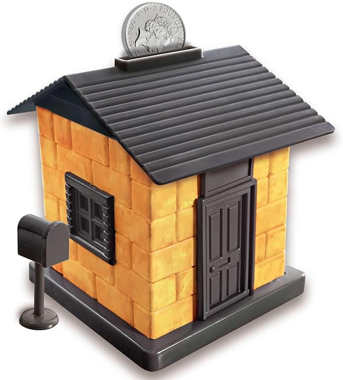 4M Mini Brick Architect Kit for Kids Ages 8-12 – Build a Brick House Money Bank, Mould 2 Sets of Plaster Bricks, STEM Construction Set with Trowel, Paint, Door, Windows, Roof, Educational Gift