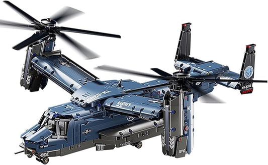 Chodia Military Helicopter Building Blocks Set,Fighter Jet Model Toys,V-22 Osprey Army Airplane Kits with Ratoting Propeller,STEM Christmas Xmas Birthday Gifts for Adult Boys Teens 8-14 14+(1486PCS)