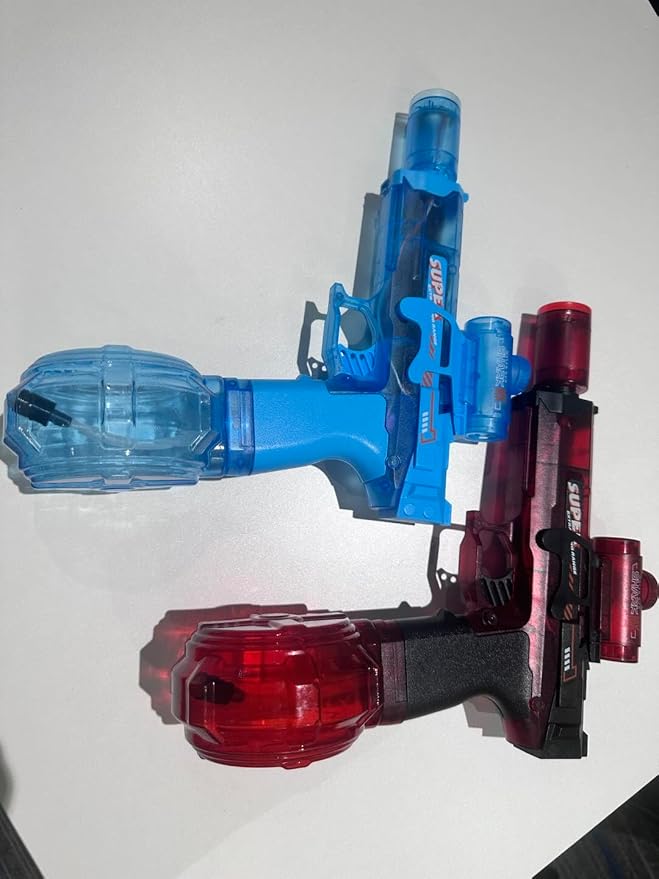Electric Water Gun for Adults Kids 2 Pack,Automatic Watergun,Ultimate Party Beach Toy Fun Gift for Toddler,Summer Pool Game,Long Range,Rechargeable,Splashy Blaster Electric Water Guns(Pistol,Red+Blue)