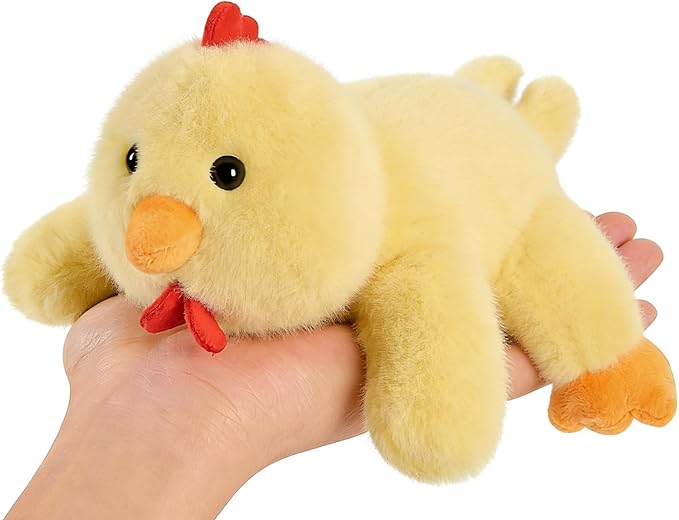 PEACH CAT Chicken Stuffed Animal Cute Plushies Small Chick Plush Toys Birthday Gifts for Girls Boys Kids
