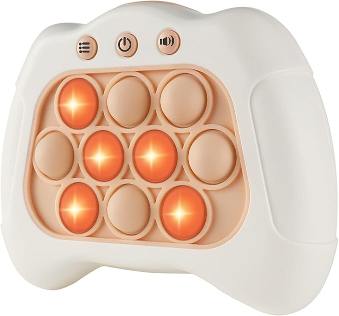 Intoypad Pop The Target! Handheld Speed Push Game Machine: A Fun Multiplayer Game for Family. Sensory Fidget Toy Christmas Toys Gifts for 6 7 8 9 10 11 12 Years Old Kids Road Trip Car Games Kids White
