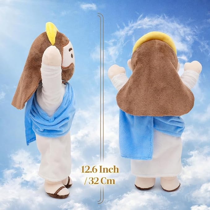 Yelakey 13" Jesus Plush Jesus Stuffed Doll Christian Plushie Doll for Easter Christmas Church Religious Gifts for Kids Adults