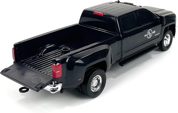 Big Country Toys Realistic Chevrolet Silverado Dually Truck Toy & Trailer Hitch, 1:20 Scale Farm Toys for 3 Year Old Boys