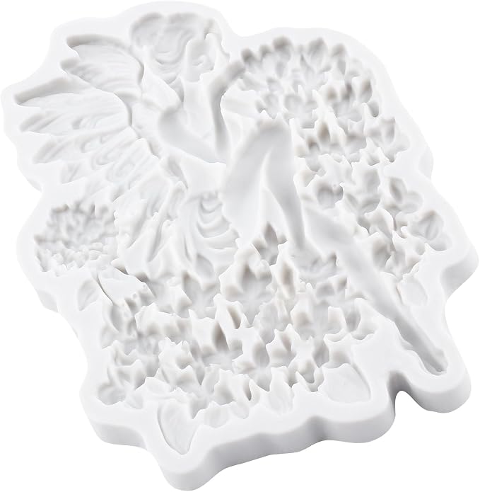 3D Flower Fairy Polymer Clay Molds Butterfly Fairy Silicone Mold for DIY Crafts Epoxy Resin Casting Polymer Clay Tools Craft Air Dry Jewelry Making