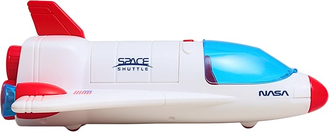 Space Adventure Space Shuttle Playset Light & Sound Shuttle with Hover Scooter & 2 Astronaut Figures, Plastic Space Toy & Collectible for Kids Ages 3+