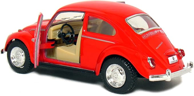 KiNSMART - 1967 Volkswagen Classic Beetle 5 Inch 1:32 Scale Die Cast Metal Model Toy (Red)