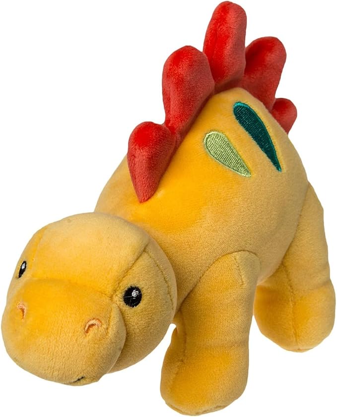 Mary Meyer Stuffed Animal Smootheez Pillow-Soft Toy, 7-Inches, Spikes Yellow Dinosaur