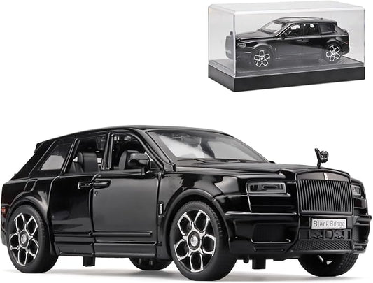 OANMYJJO Collectibles Exquisite Car Model 1:32 Rolls-Royce Cullinan Die Cast Metal Model Cars,Pull Back Toy Cars with Light and Sound,Cars Toys Gifts for Age 3+ Year Old Boys（Black）