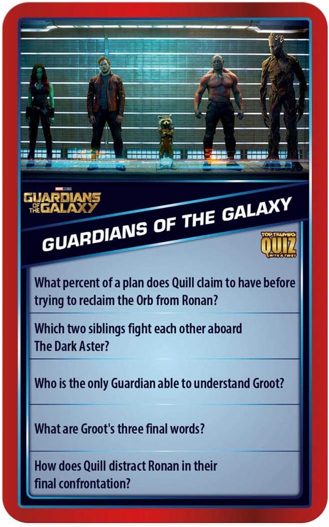 Top Trumps Marvel Cinematic Universe Quiz Game, 500 Questions to Test Your Knowledge on Guardians of the Galaxy, Avengers, S.H.I.E.L.D, Wakanda and More, Gift and Toy for Boys and Girls Aged 8 Plus