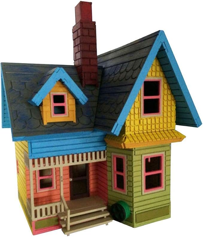 Bird's Wood Shack 3D Wooden Puzzle DIY Miniature House Kit - DIY Tiny House Kit from Up Movie - Easy-to-Assemble 1/8” Baltic Birch Wood - Model House Kit for Family, School, Hobby, Art & Craft Gift