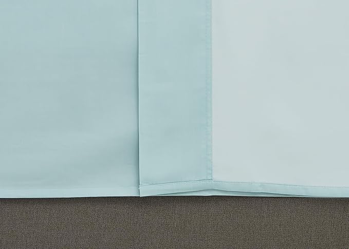 Linen Closet Luxury 1200 Thread Count King Size Sheets Set, 4 Pieces, Cotton Rich, Aqua, Soft, Durable & Wrinkle Resistant Sateen Sheets, 16" Deep Pocket Fitted Sheet, Home & Hotel Essentials