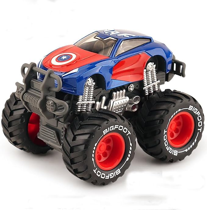 Movie Cars 2 3 Curz Mater Black Storm Jackson Danny Swervez Giant Wheels Cars Diecast Vehicles Toys Set Children Car Toy Friction Powered Truck Toy (Red Rubber)