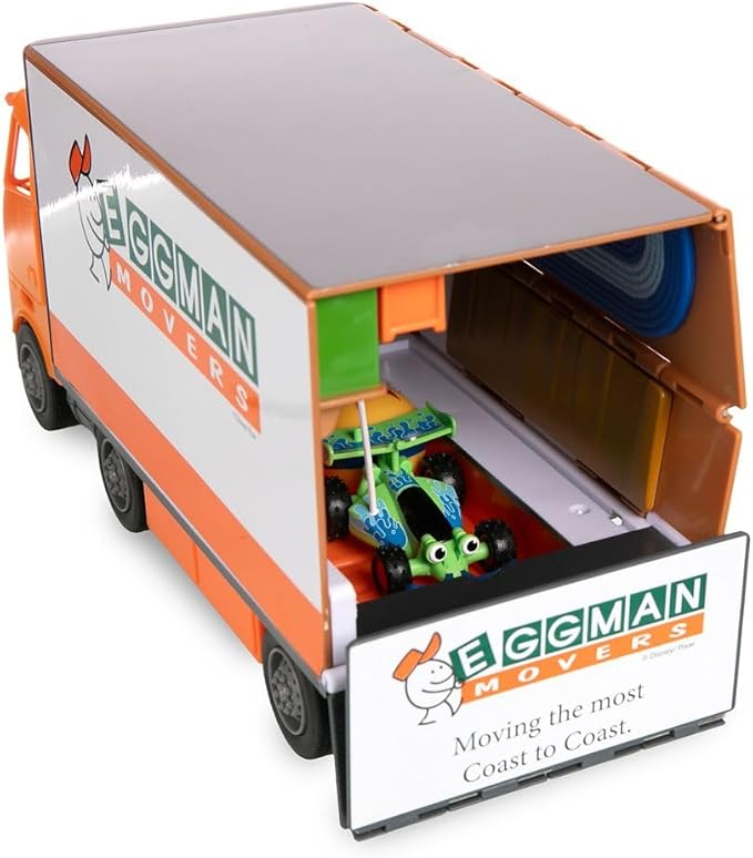 Disney Store Official Toy Story Moving Truck Vehicle Play Set - Eggman Movers Truck with Trailer, Andy's Room, Woody, Buzz Lightyear, Rex, RC, & Hamm Plus Accessories