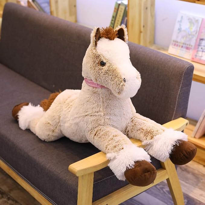 Large Horse Stuffed Animal Plush Toy,Giant Pony Unicorn Plush Doll Gifts for Kids,Valentines,Christmas 35.4"