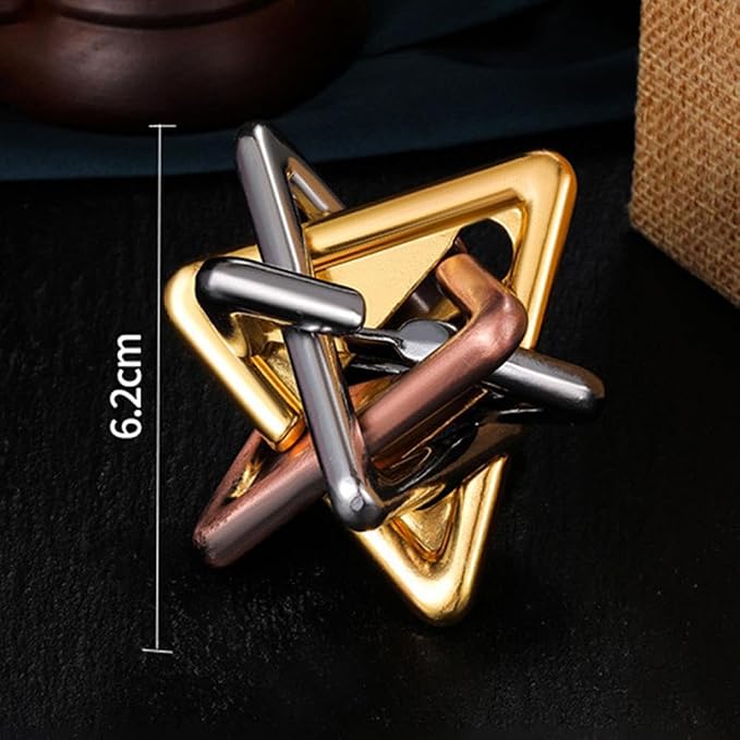 10 Piece Metal Brain Teaser Puzzles Set for Adults & Teens, Challenging IQ Lock Puzzles, Zinc Alloy Mind Game for Critical Thinking & Stress Relief, Collection for Puzzle Lovers