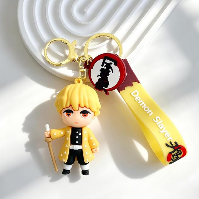 Anime Slayer Novelty Keychain, Collectable Cartoon Mini Figure, Cute Fun Keyring Jewelry Gift for Men and Women