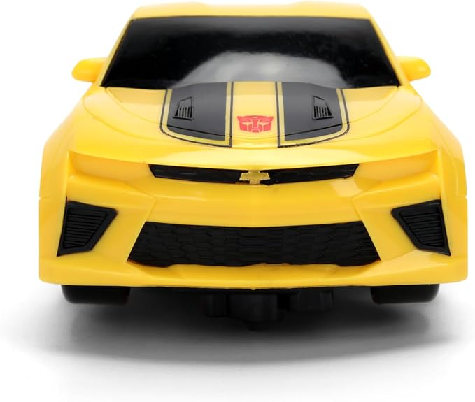 Jada Toys 1:32 RC Transformers Bumblebee Camaro – Simple Function Remote Control Car for Kids with 5.5" Body and Autobot Styling – No Figure Included