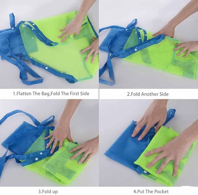 SupMLC Mesh Extra Large Beach Bags and Totes - Holds Toys, Towels, Sand Away - For Children's Toys, Market, Grocery, Picnic