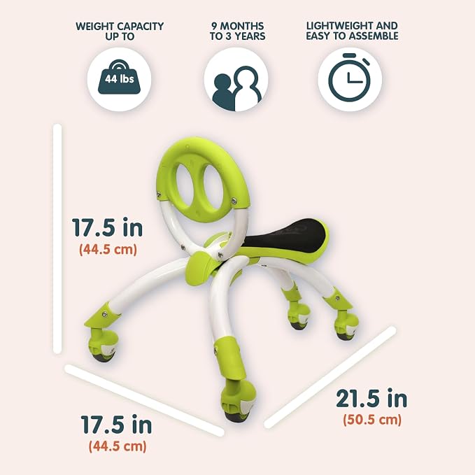 YBIKE Pewi Elite Bike Walking Ride On Toy, Light Green (YPIW6)