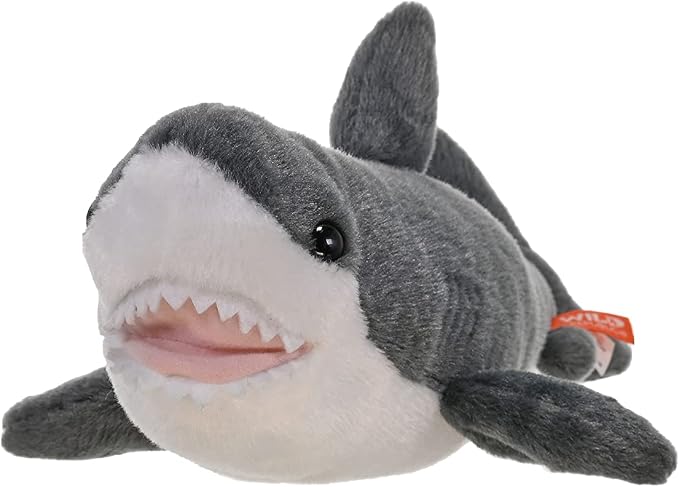Wild Republic Great White Shark Plush, Stuffed Animal, Plush Toy, Gifts for Kids, Cuddlekins 13 inches
