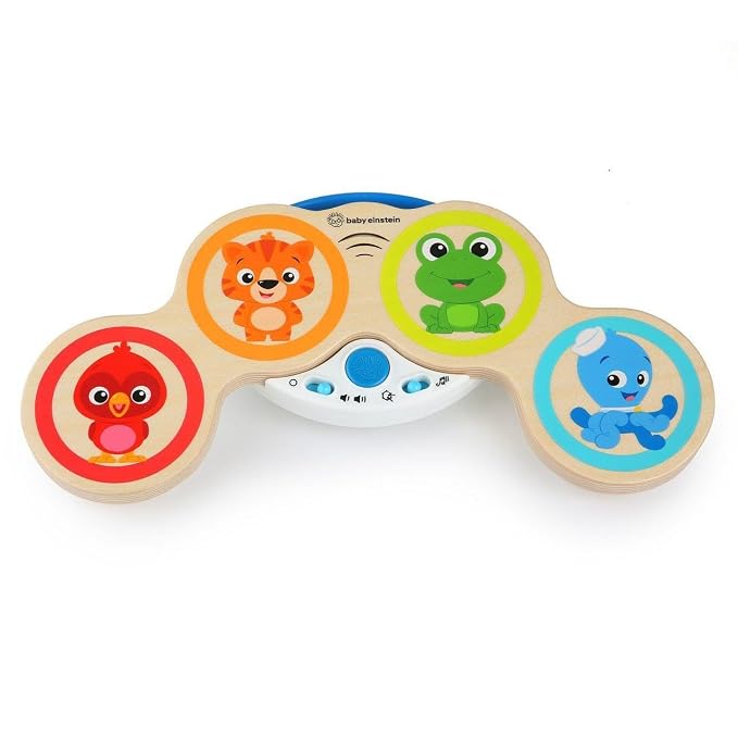 Baby Einstein Magic Touch Wooden Drum Musical Toy, Ages 6 Months Plus (Pack of 2)