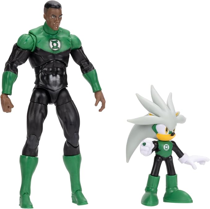 DC X Sonic the Hedgehog Silver as Green Lantern & Green Lantern 2.5/5-inch Figures Multipack