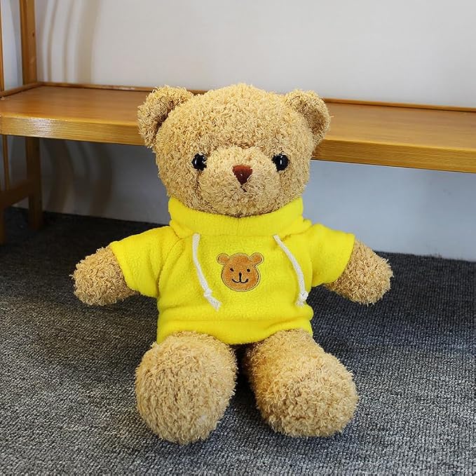 YUKOUQIAN Teddy Bear Stuffed Animal Cute Teddy Bears Plush Toy 11.8 inch for Girls Boys (Yellow Teddy Bear)